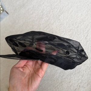 Elegant Black Mesh Beret